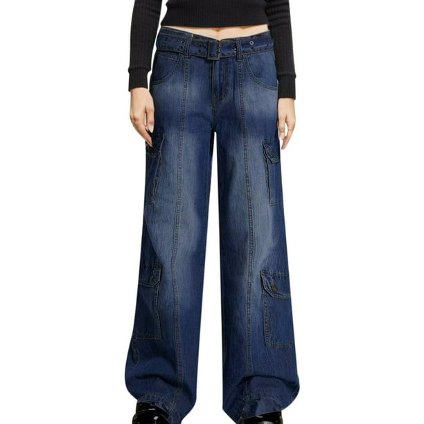 Womens Pants Tall Women on Pants Ladies High Waist Striped Skinny Jeans Vintage Retro Autumn New Slim Fit Pants for Style Adult Female Clothes Sky