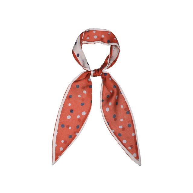 INSPIRE CHIC Foulards à Pois pour Femmes, Col Mince, Foulard Double Face Rouge