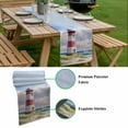 thumbnail image 5 of Beach Lighthouse Table Runner - 36 Inch Long, Kitchen Dining Table Runner Dresser Scarves, Coastal Ocean Ship Sky Oil Painting Farmhouse Decor for Coffee Tables Wedding Party Banquet, 5 of 8