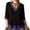 #403-Purple, variant on Warop Women's Summer Color Block V Neck 3/4 Sleeve Top Contrast Cuff Hem Casual Loose Tee Blouse for Daily Outing