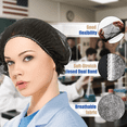 thumbnail image 5 of Smilco Unisex Disposable Bouffant Caps Hair Nets, 5 of 7