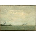 thumbnail image 3 of Henry Ward Ranger 14x11 Black Modern Framed Museum Art Print Titled - Seascape (1892), 3 of 5