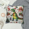 thumbnail image 2 of GOSMITH  Throw Pillow Covers, Pillowcase Decor for Couch Sofa Bedroom Car Living Room,Dinosaur Christmas, 2 of 5