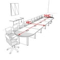 thumbnail image 2 of Racetrack Cable Management 22' Feet Conference Table, #OF-CON-CRP55, 2 of 2