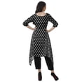 thumbnail image 4 of Moomaya Printed Traditional Clothing Womens Asymmetric Kurti Kurta With Pant Set, 4 of 6