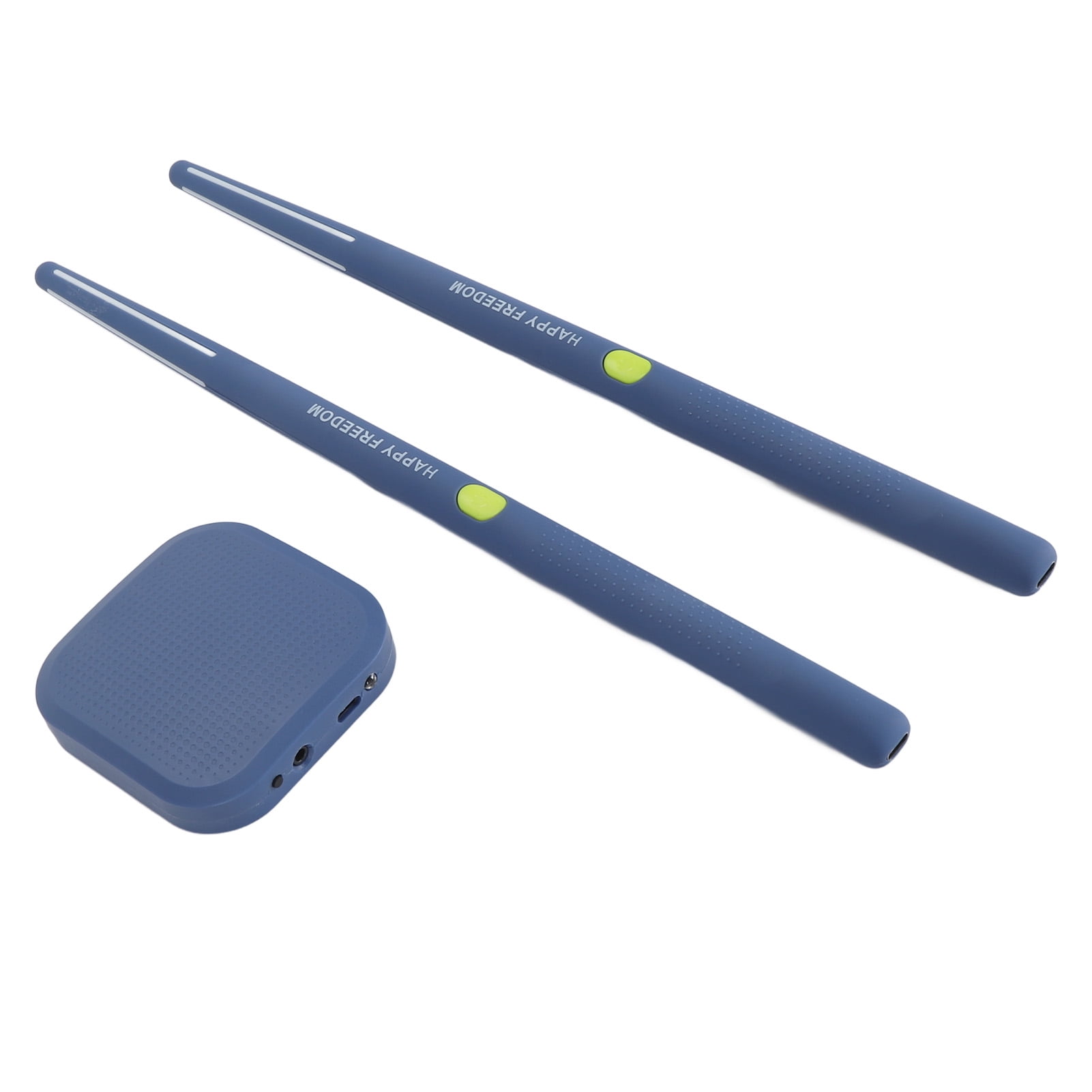 NFTIGB Electric Air Drum Set 3D Motion Sensing Portable RGB Virtual Drum Kit with Drumsticks 8 Sounds Bluetooth for Adults Kids Navy Blue Electronic Air Drum Sticks Set (10 inches / 25.4 cm)