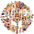 thumbnail image 2 of 35pcs-50pcs Adorable Animal Stickers Funny Clown Stickers Colorful Carnival Stickers for Luggage Laptop Suitcase, 2 of 9