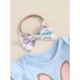thumbnail image 5 of Okbabeha Newborn Baby Girl Easter Outfit Bunny Ruffle Long Sleeve Romper Easter Eggs Long Pants Headband 3Pcs Set 0 3 6 9 12 18 Months, 5 of 8