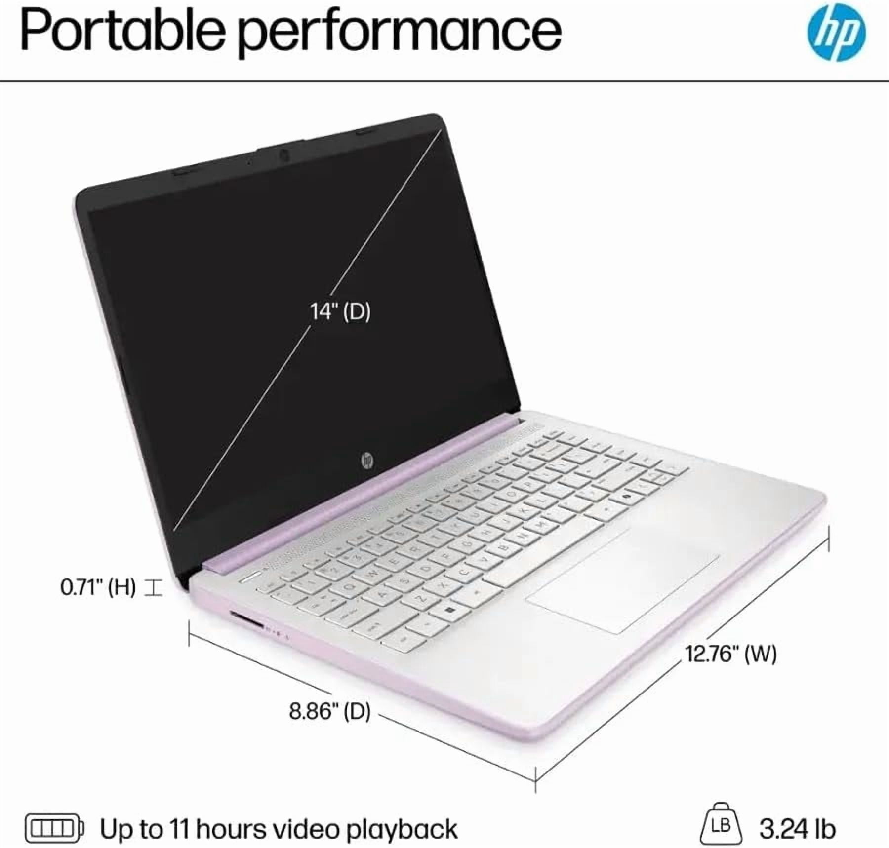 HP 14" Flagship Everyday Laptop Computer, 32G RAM, 128G UFS, 256G SD Card, Intel Quad-Core, Windows 11 Pro, AI-Powered, 1-Y Office 365, For Student & Business