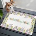 thumbnail image 3 of Easter Eggs Entryway Rug 2'x3'&nbsp; Non Slip Front Door Mats, Spring Watercolor Bunny Flower Leaf Plant Entrance Rugs Indoor Outdoor Carpet, Washable Floor Mats Small Area Rug for Bedroom Kitchen, 3 of 8