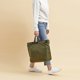 thumbnail image 1 of Bolso grande de nailon para mujer | Bolso bandolera impermeable de 35 l para el trabajo, la escuela, el gimnasio y viajes | Con cierre, ligero y con bolsa de malla | Negro, verde militar, azul marino, 1 of 8