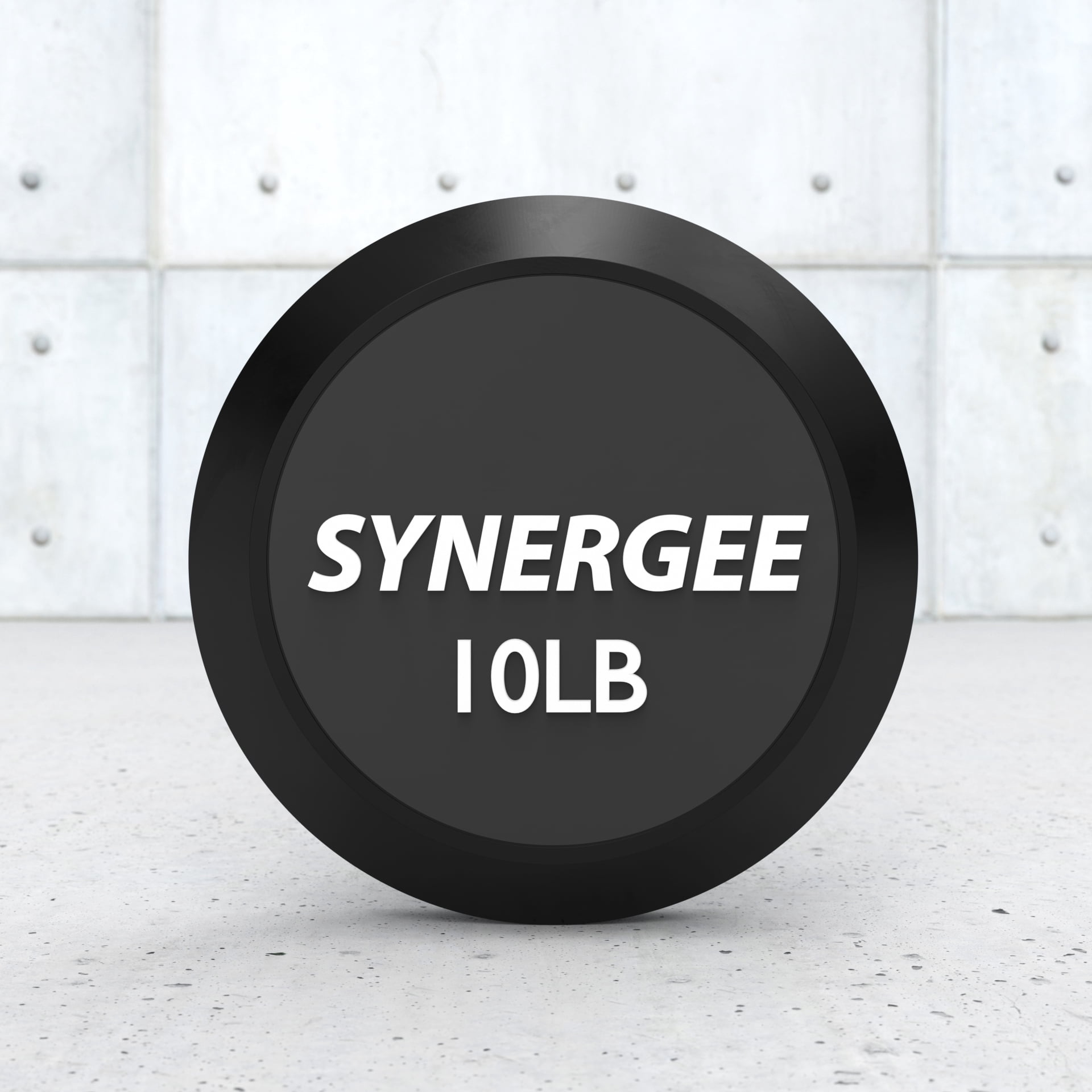 Synergee Non-Slip Fixed Weighted Straight Steel Bar with Rubber Weights Multicolor, 10 lb