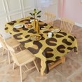 thumbnail image 2 of Yellow and Brown Of Leopard Print Rectangle Tablecloth 60"x120",Waterproof Polyester Rectangle Table Cloth, Wipeable Spillproof Polyester Tablecloth for Dining, Camping, Indoor and Outdoor, 2 of 6