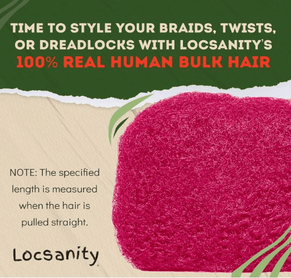 Locsanity All Hair Types Dreadlocks Adhesive Natural Hair Extensions 8", Barbie Pink