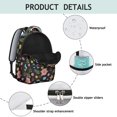 thumbnail image 4 of Pioneer Flower Floral Print Pattern Backpack for School, Cute School Bag with Adjustable Shoulder Straps and Padded Back, 15.3"x11"x7.1", 4 of 5