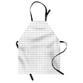 thumbnail image 1 of Abstract Apron, Repetitive Pattern of Monochrome Pointer Shapes in Vertical Direction, Unisex Kitchen Bib with Adjustable Neck for Cooking Gardening, Adult Size, White and Charcoal Grey, by Ambesonne, 1 of 4