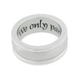 thumbnail image 2 of "We Only Part to Meet Again" Engraved Stainless Steel Memorial Ring size 10, 2 of 3