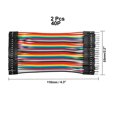 thumbnail image 2 of 2pcs Cable Puente 40P Macho a hembra paso de 2,54 mm Cable Plano DIY de 11cm de largo Unique Bargains Plano de cables, 2 of 3