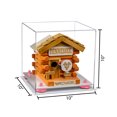 thumbnail image 2 of Versatile Clear Acrylic Display Case - Medium Square Box with Pink Risers and White Base 10" x 10" x 10" (A028-PNR), 2 of 2