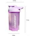 thumbnail image 5 of Protein Shaker Bottle,Wekity 17-Ounce BPA Free Portable Leakproof Sport Mixer Bottle with Stainless Steel Stirring Ball and Detachable Storage Box, Easy to Clean, Perfect for Fitness Workout (Purple), 5 of 7