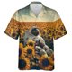 thumbnail image 2 of Camisas hawaianas con estampado 3D de astronauta para hombre, camisas con solapa de astronauta, camisetas holgadas con botones para la calle, mangas cortas, estilo hawaiano, 2 of 4
