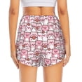 thumbnail image 4 of Uemuo Kawaii Pig Pattern Women's Athletic Shorts High Waisted Running Shorts with Liner Pockets Gym Elastic Workout Shorts-Small, 4 of 9