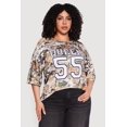 thumbnail image 2 of Women's Plus Size Hunter Camo Graphic Print Jersey Mesh Top, 2 of 4