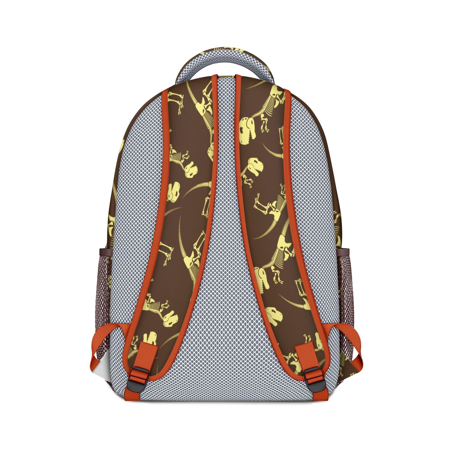 Colorful Dinosaur Lover Backpack - Breathable & Lightweight Student Bag with Hand-Drawn Dino Illustration