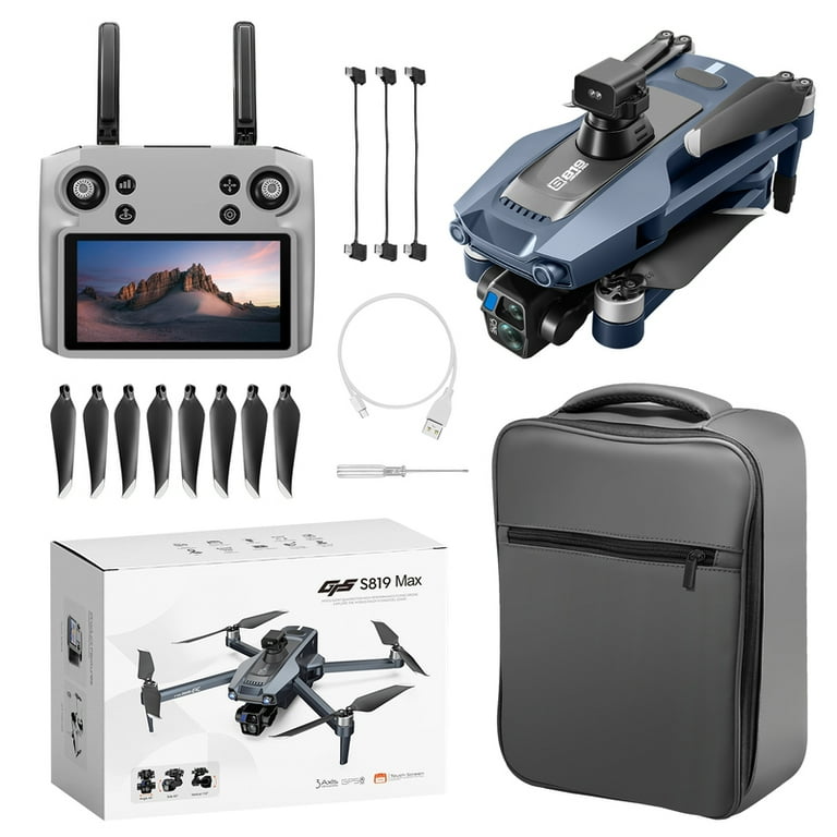 S819 PRO GPS Drone 3-axis Gimbal Professional 8K HD Dual Camera