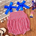 thumbnail image 5 of JUMEYU 4th of July Clothing for Baby Baby Romper Bodysuits Soft Outfit for Infant Girls 0 3 6 9 12 18 24 Months (Blue,12-18 Months), 5 of 7