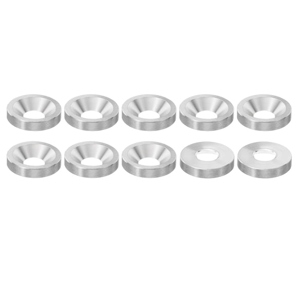 Unique Bargains M8 Finish Countersunk Washer 10pcs 22mmx4.5mm 304 Stainless Steel Finishing Cup Washer Flat Screw Bolt Gasket