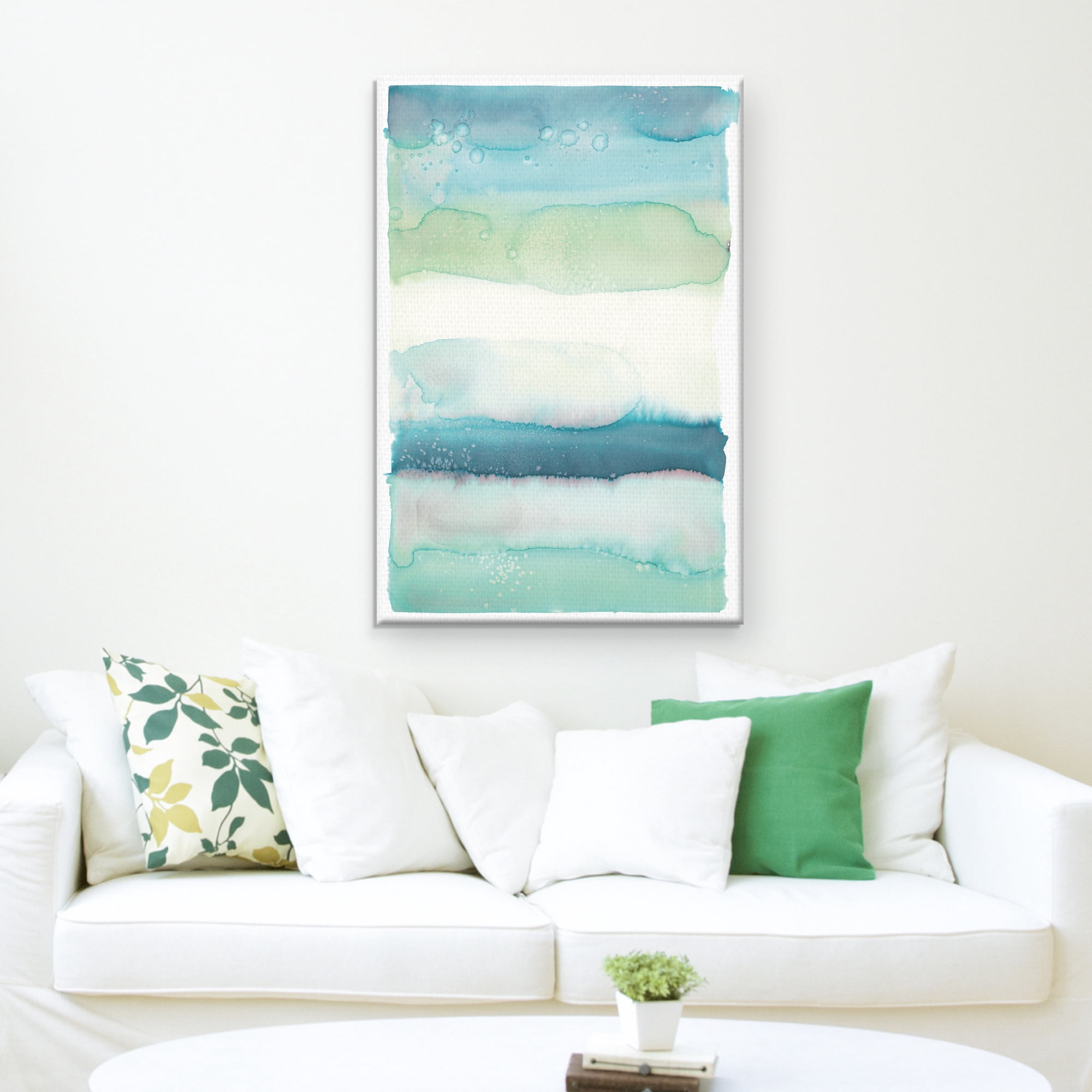 Masterpiece Art Gallery Blue Watercolor Wash 1 by Natasha Marie Canvas Photo Graphic Art Print 24" x 36"