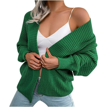 

Halloween Birthday Gifts Womens Tops Women s Fashion Casual Lantern Sleeve Long Sleeve Loose Cardigan Sweater Jacket
