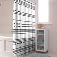 thumbnail image 6 of Shower Curtains Bohemian Bath Curtain Geometric Stripes Waterproof Bathroom Shower Curtain Set with Hooks Decoration 72 x 72 Inches, 6 of 7