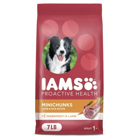 Iams Proactive Health Minichunks Dry Dog Food With Real Lamb & Rice, 7 Lb. Bag
