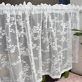 thumbnail image 2 of White Semi Sheer Curtains for Bedroom Windows, Privacy Semitransparent Light Filtering Drapes for Bathroom/Living Room, 2 of 4
