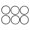Black, variant on Set of 6 Cup Lid Seal Rings Replacements Flexible Silicone Water Bottles Lid Gasket Practical Glass Cup Cover Rings