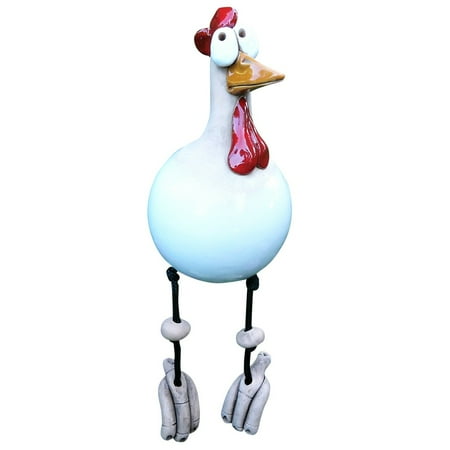 Funny Chicken Yard Art Resin Rooster Outdoor Statues Decorative Garden Stakes Resin Chicken Garden Decor Farm Animal Patio Lawn
