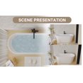 thumbnail image 4 of 59" Acrylic Freestanding Bathtub, Stand Alone Soaking Tub, Glossy White Acrylic, Toe-tap Chrome Drain, cUPC Certified, 4 of 10
