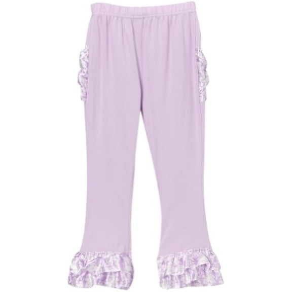 Lavender Girls Satin Ruffle Pants, Size 3T