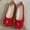 Red, variant on Viluyesy Womens Ballet Flats, Comfortable Round Toe Elegant Floral Slip-On Work Dressy Shoes Gray US9.5