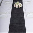 thumbnail image 2 of BalsaCircle 12x108 in Black Metallic Tinsel Polyester Table Runner Wedding Party Events Decorations Supplies, 2 of 8