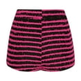 thumbnail image 4 of MIUOWANP Shorts for Women Trendy Summer 2024 High Waisted and Wide Legged Sports Shorts Plush Striped Print Skinny Shorts Size L(8)Hot Pink, 4 of 9