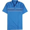 thumbnail image 1 of Perry Ellis Mens Chest Stripe Polo Shirt, blue, 2XL, 1 of 2