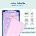 thumbnail image 3 of Wildkin Quilted Nap Mat with Elastic Corner Straps for Boys and Girls (Unicorn), 3 of 8