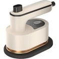 thumbnail image 1 of Iron, stackable garment steamer, portable iron, mini ironing machine, beige, 1 of 5