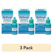 (3 pack) Refresh Contacts, Eye Drops, Contact Lens Comfort,Blue 0.4 Fl Oz Sterile