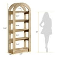 thumbnail image 5 of Tribesigns 5-Tier Bookshelf, Arch-Shaped Wooden Bookcase Display Shelf for Living Room Office, 5 of 6