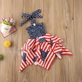 thumbnail image 5 of 4th of July Baby Girls Outfit Halter Dress Independence Day Ruffle Outfits, 5 of 7