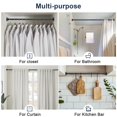 thumbnail image 2 of CALCHELE Shower Curtain Rod, Adjustable Shower Curtain Rods 29-64 Inches, Heavy Duty Black Shower Rods for Bathroom, Closet, Windows, 2 of 7